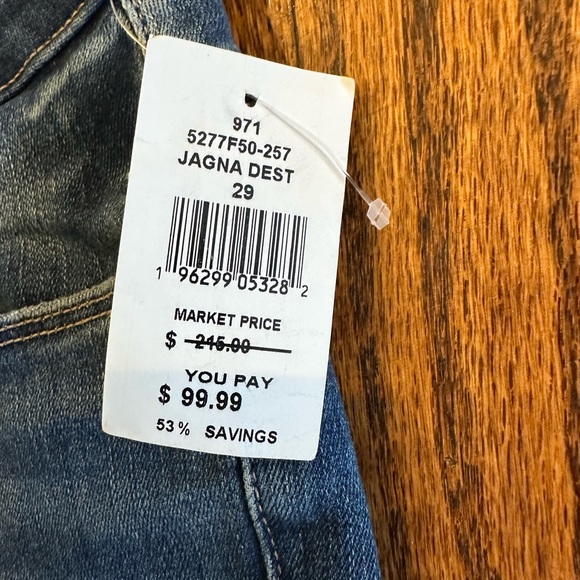 Medium Blue Distressed Skinny Jeans - Picture 3 of 6